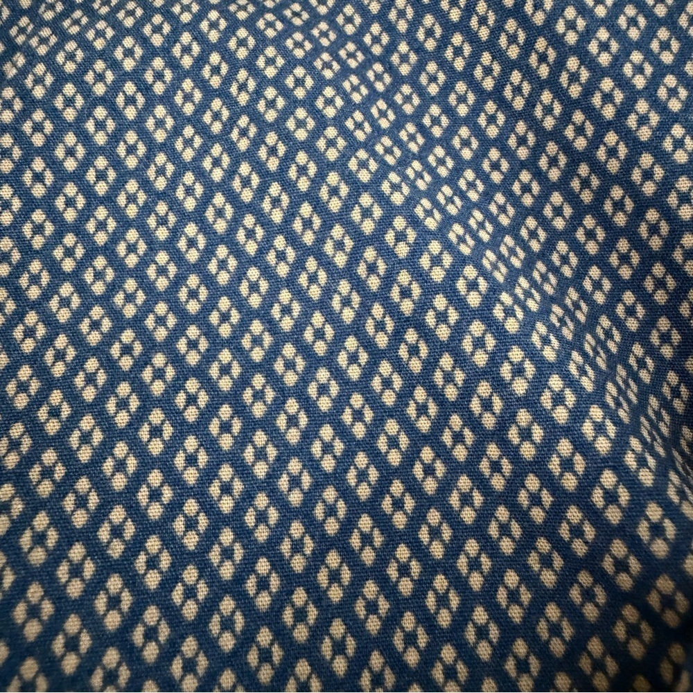 TED BAKER Blue Geometric Print Button Down Shirt Stretch Cotton m - Picture 8 of 15